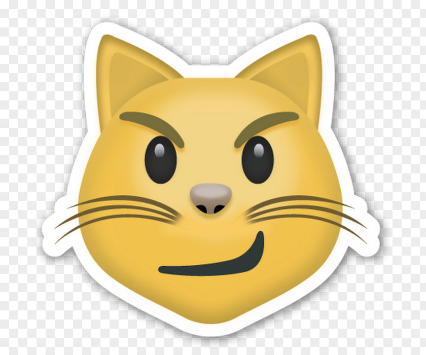 Cat Emoji Sticker Smile Emoticon PNG