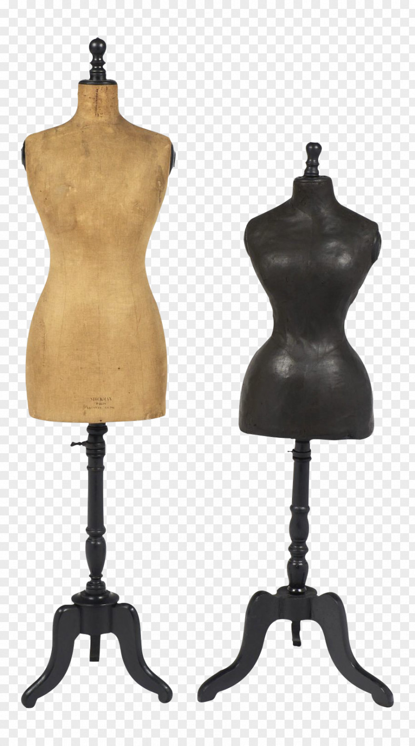 Antique Mannequin Dress Form Dressmaker Vintage Clothing PNG