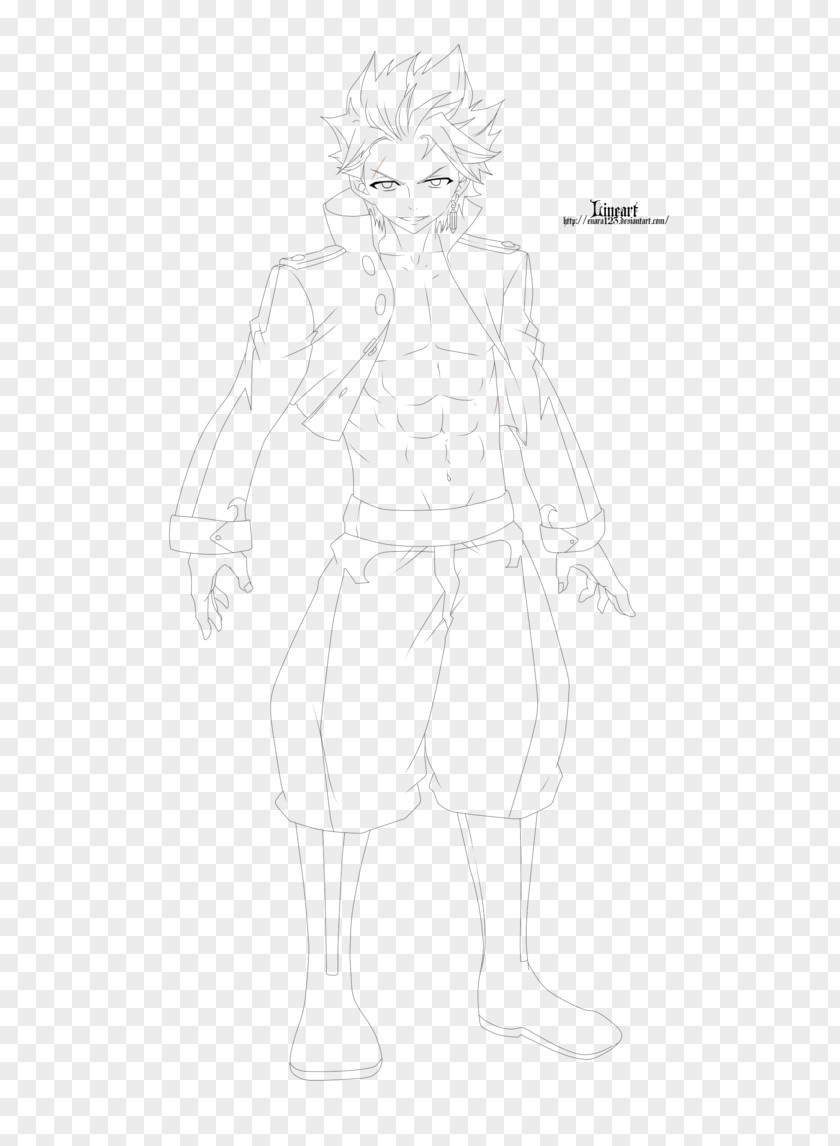Fairy Tail Rogue Cheney Line Art Drawing Sketch PNG