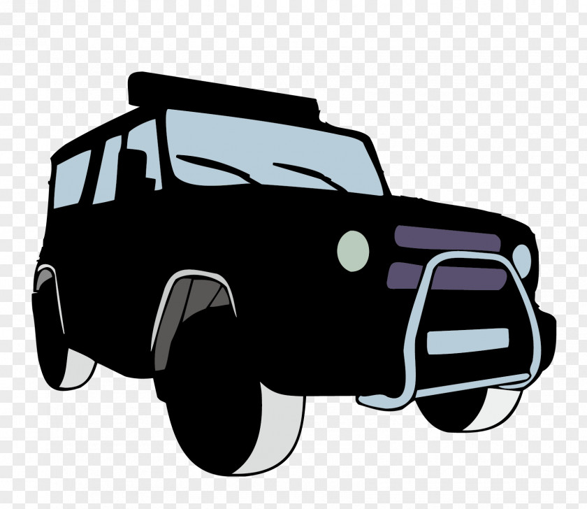 Painted Black Jeep Car Euclidean Vector PNG
