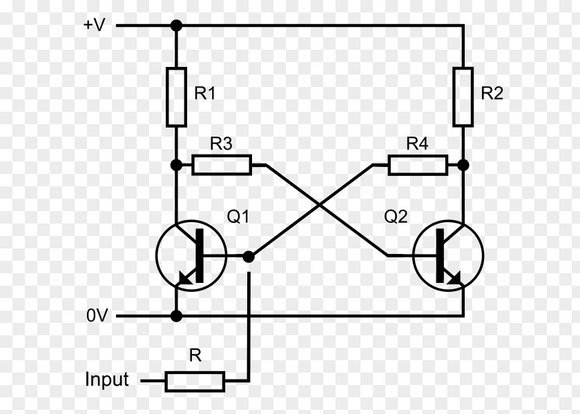 Parallel Transistor Circuits Flip-flop Electronic Circuit Schmitt Trigger PNG
