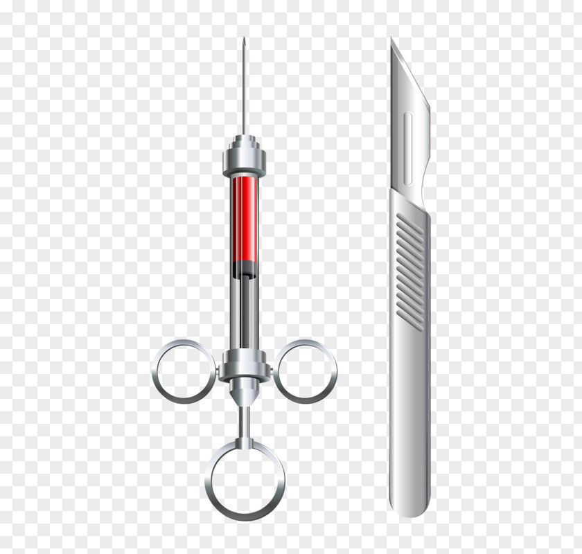 Syringes And Knives Physician Scalpel Illustration PNG