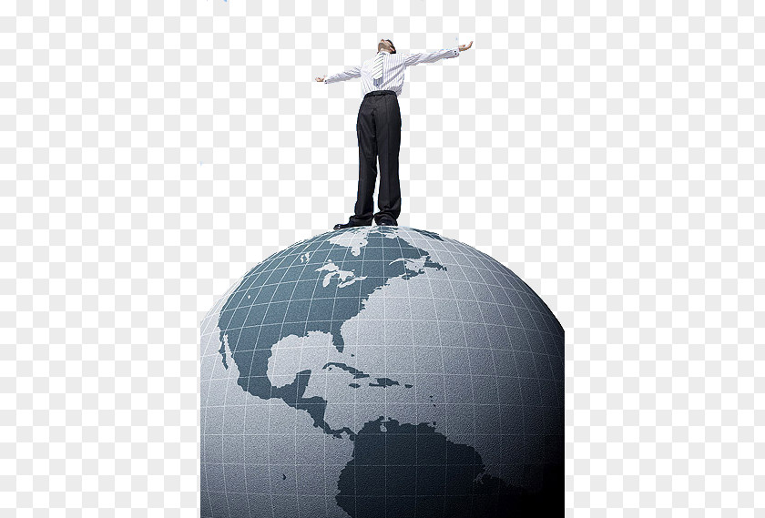 Businessman Standing On Earth PNG standing on earth clipart PNG