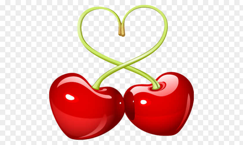 Cherry Sweet Love Hearts Maraschino PNG