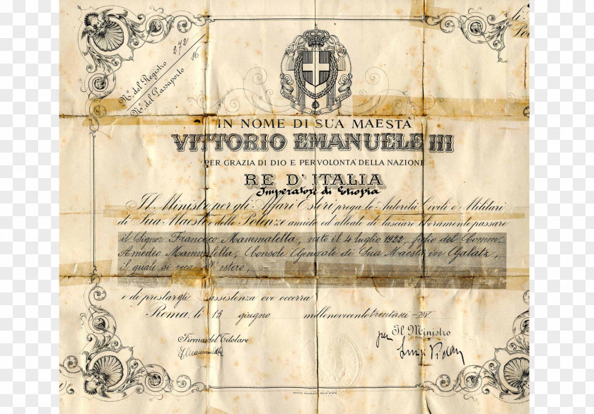 Italian Passport Italy Fascism Travel Document PNG