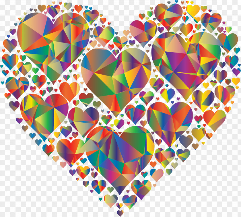 Abstract Geometric Heart Love Clip Art PNG