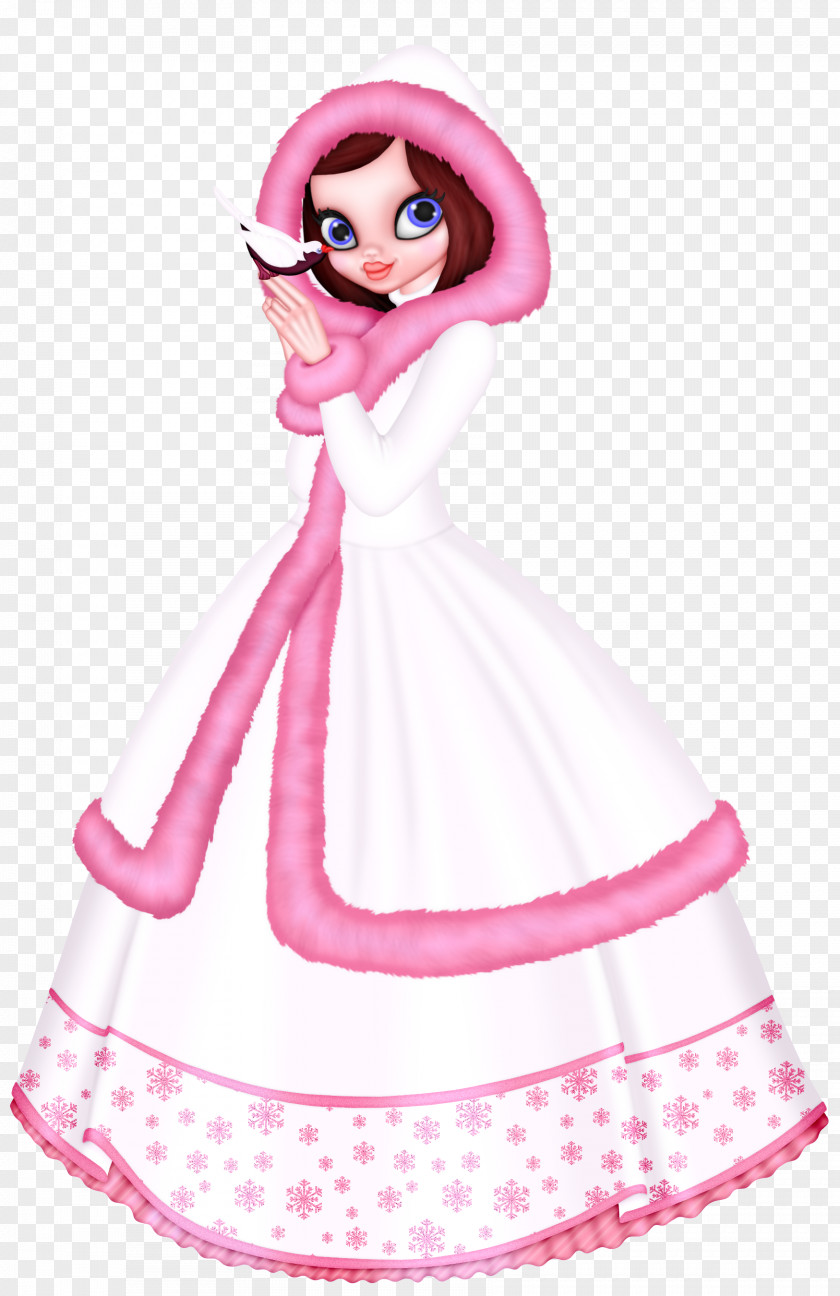 Bird Pink Costume Design Figurine Doll PNG