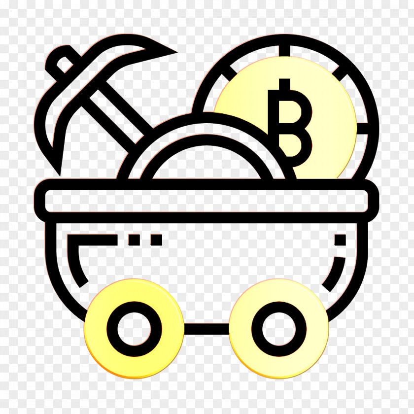 Blockchain Icon Bitcoin Mine Cart PNG