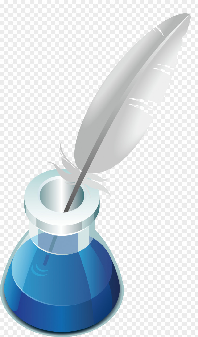 Glass Bottle Material Picture Paper Inkwell Pen Quill PNG