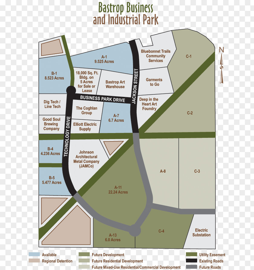 Industrial Park Bastrop State Economic Development Corporation Trail Map PNG