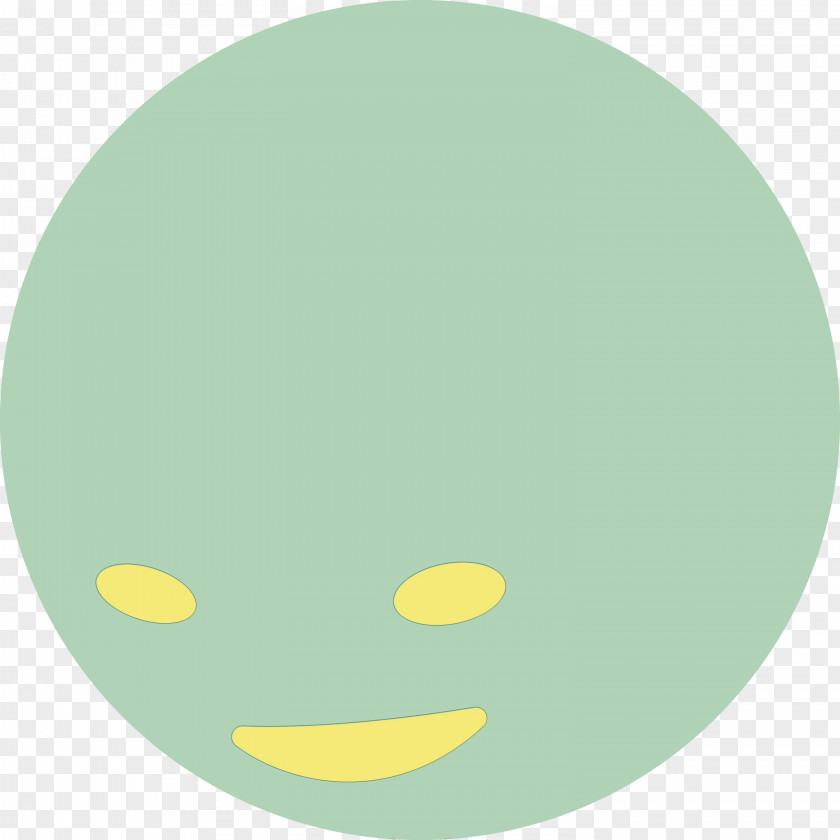 Smiley Face Circle Green Font PNG