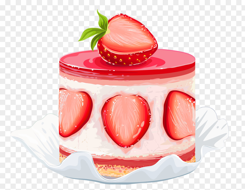 Strawberry Cake Cupcake Layer Clip Art PNG