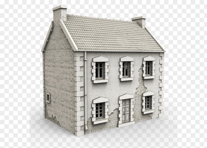 Tile-roofed Second World War Building Warhammer 40,000 House Storey PNG