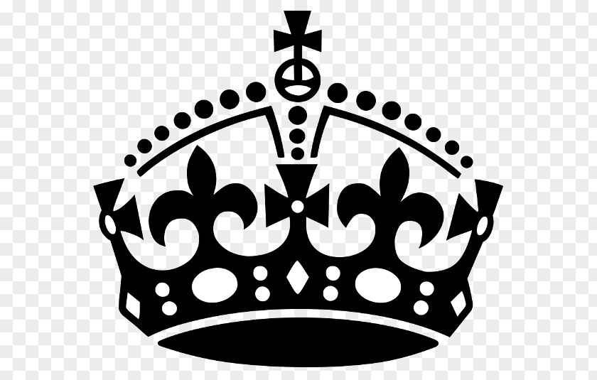 Blackandwhite Emblem Keep Calm Crown PNG