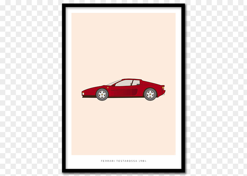 Car Ferrari Testarossa Citroën Poster PNG