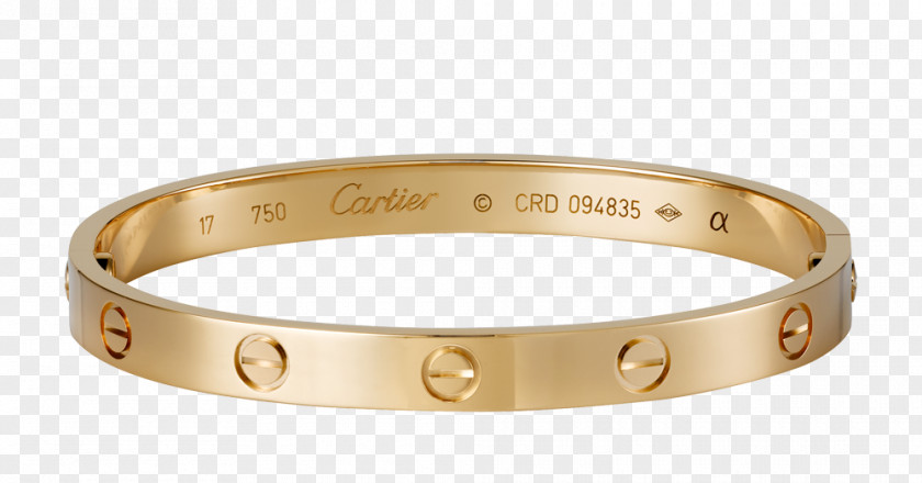 Gold Love Bracelet Cartier Jewellery PNG