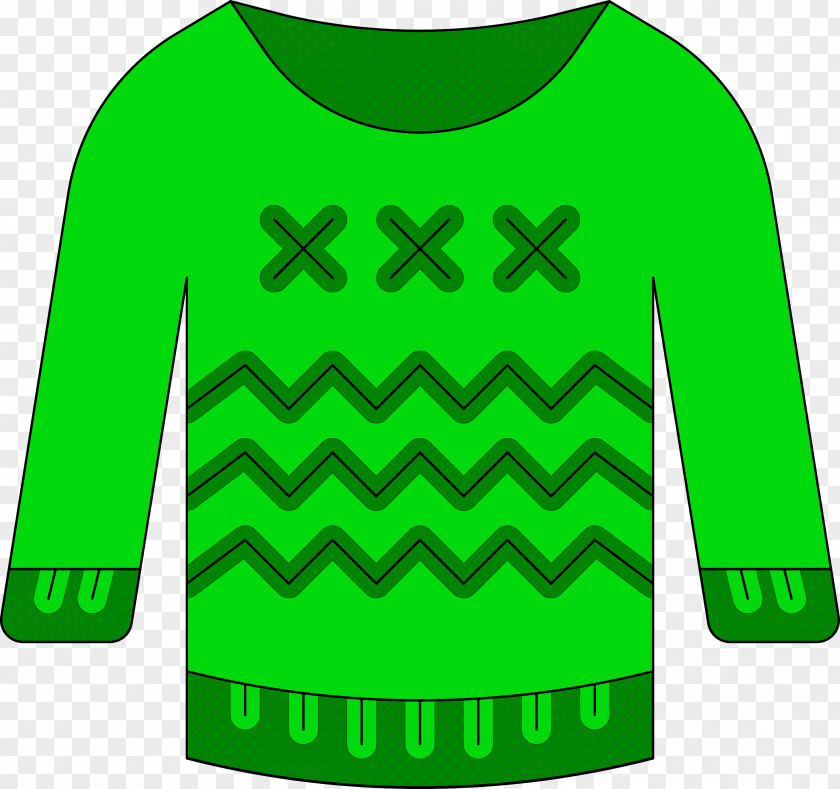 Green Clothing Sweater Sleeve T-shirt PNG
