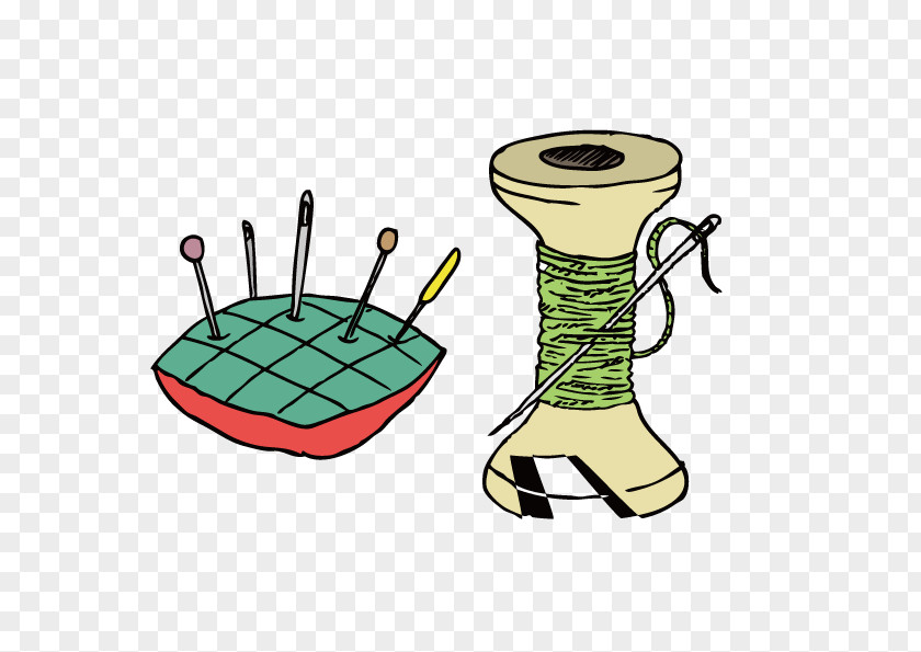 Reel And Needle Sewing Embroidery Needlework PNG