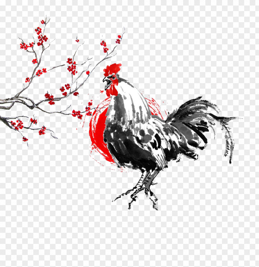 Cock Newspaper Ming Rooster Chinese New Year Stock Photography Illustration PNG