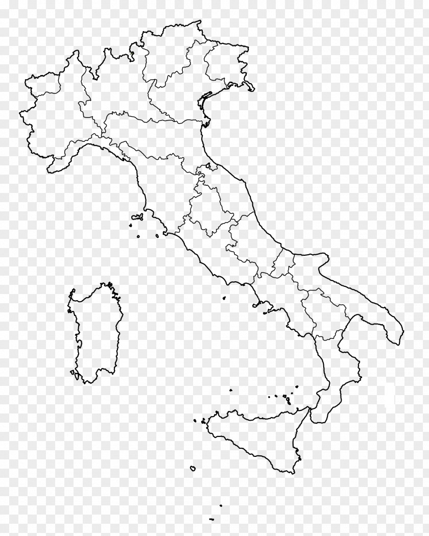 Italian Regions Of Italy Veneto San Marino Blank Map PNG
