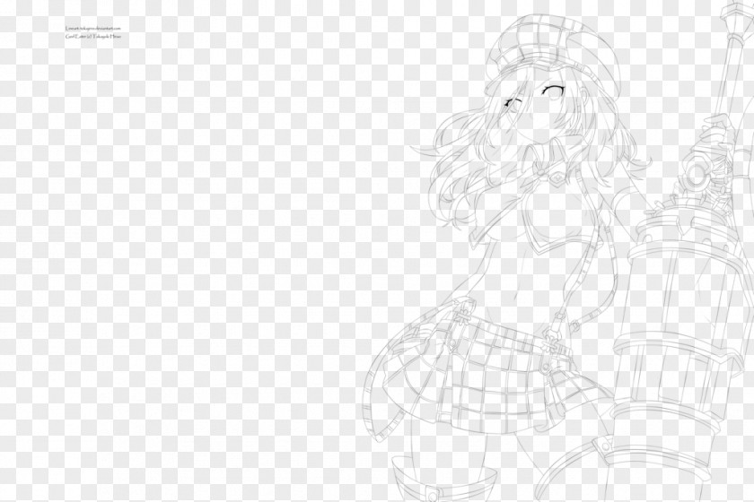 Nakiri Akame Ga Kill! Line Art Drawing Sketch PNG