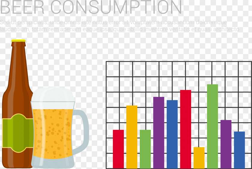 Beer Consumption Chart PPT Vector Graphic Design Bottle PNG