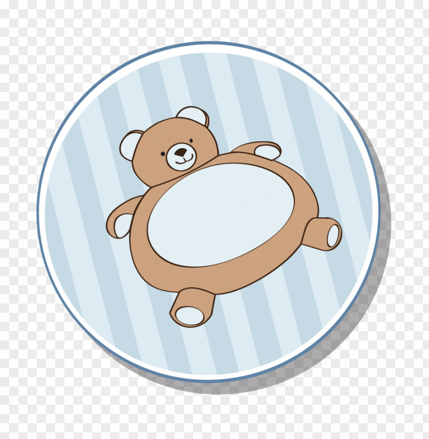 Round Cartoon Bear Pattern Adobe Illustrator PNG