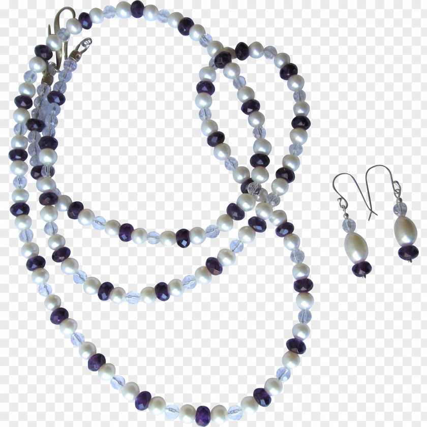 Necklace Pearl Bead Cobalt Blue Jewellery PNG