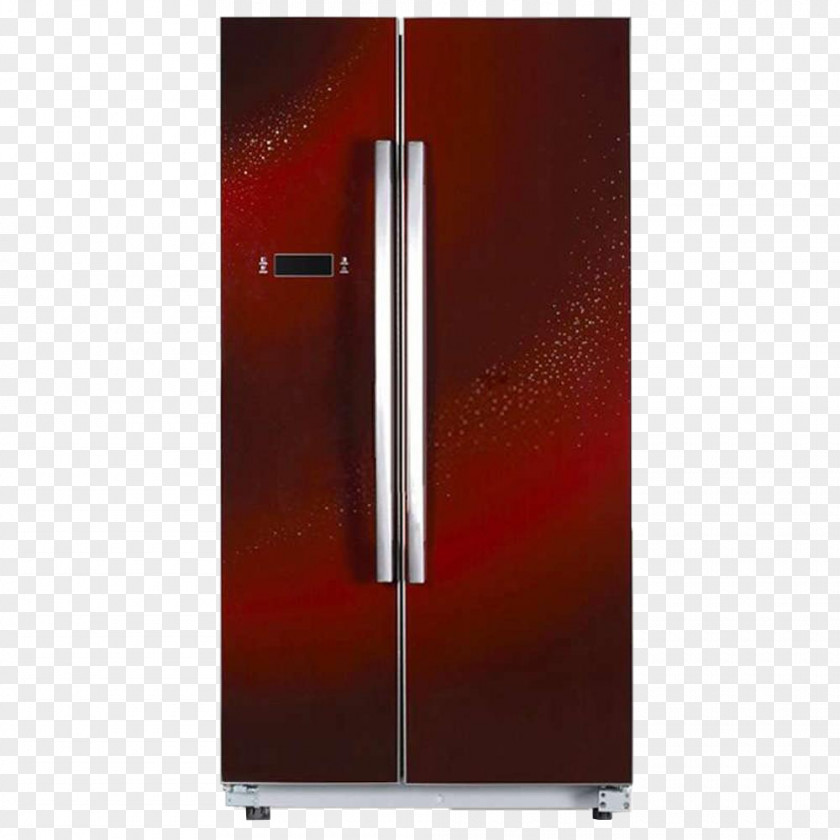 Red And Black On The Door Refrigerator Light Home Appliance PNG