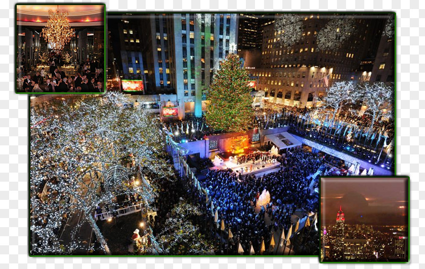 Rockefeller Center Tree Bryant Park Plaza Christmas Day PNG