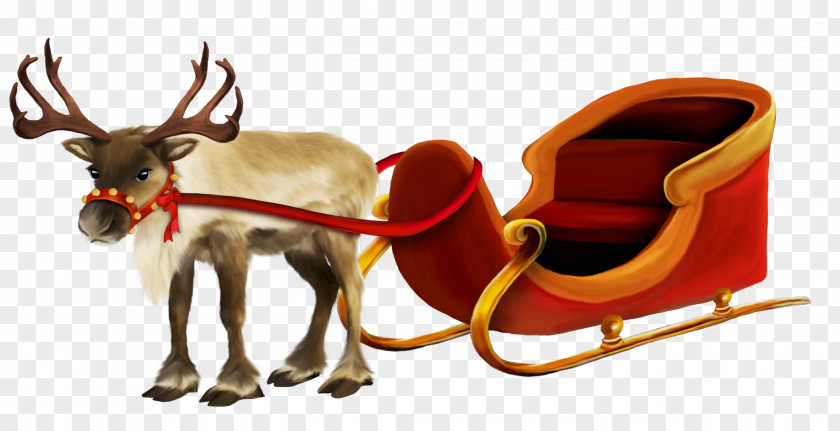 Santa Claus Sled Clip Art PNG