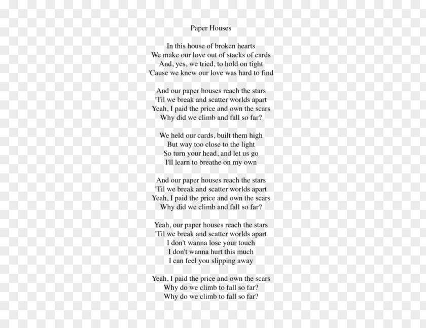 Lyrics Paper Flicker PNG