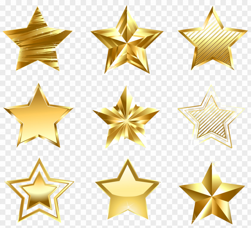 Transparent Golden Stars Set Clipart Star Gold Diagram Clip Art PNG