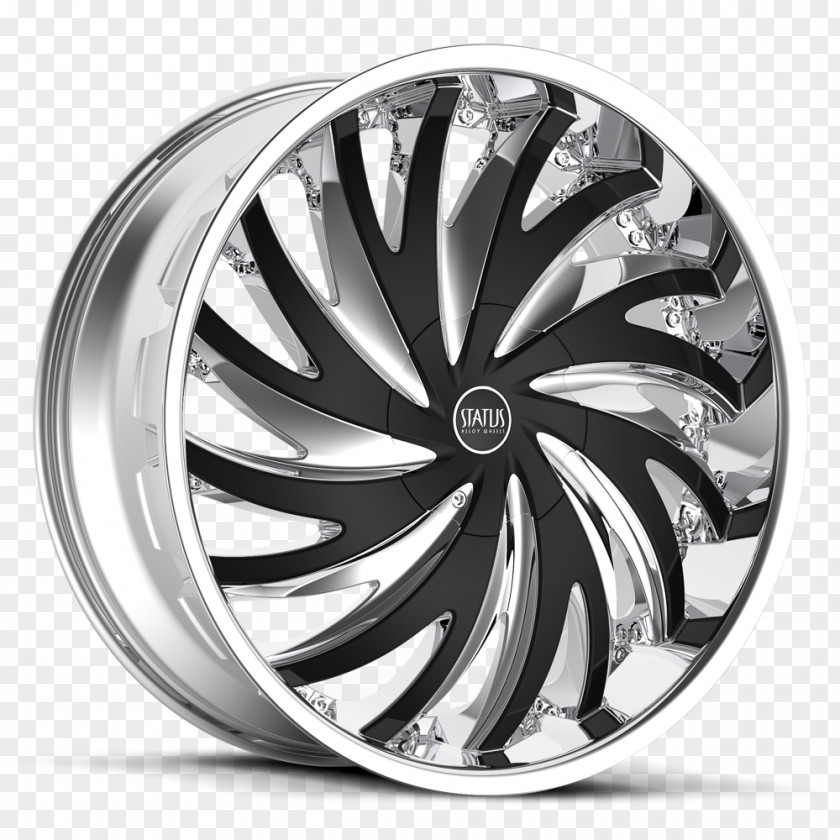 Chrome Custom Wheel Car Rim Tire PNG