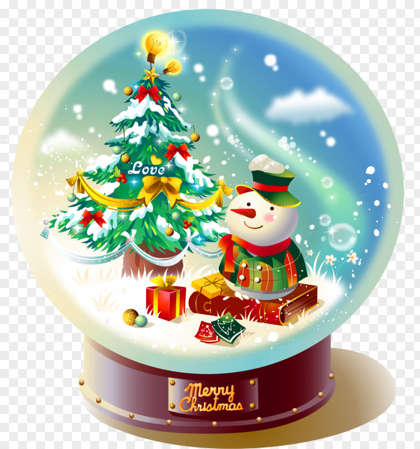 Dome Snow Globes Christmas Tree Snowman Clip Art PNG