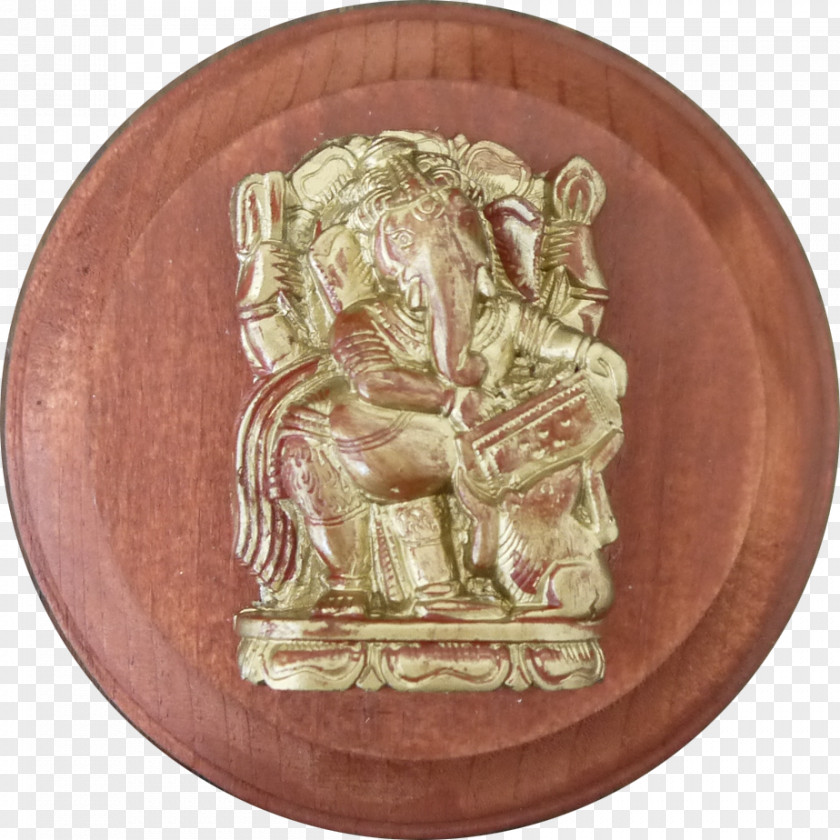 Ganesha Copper 01504 Bronze Metal Medal PNG