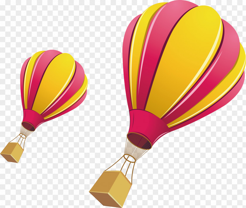 Hot Air Balloon Vector Element Parachute PNG