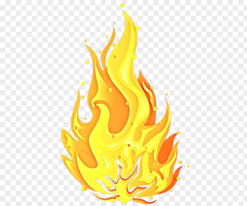 Yellow Fire Flame PNG