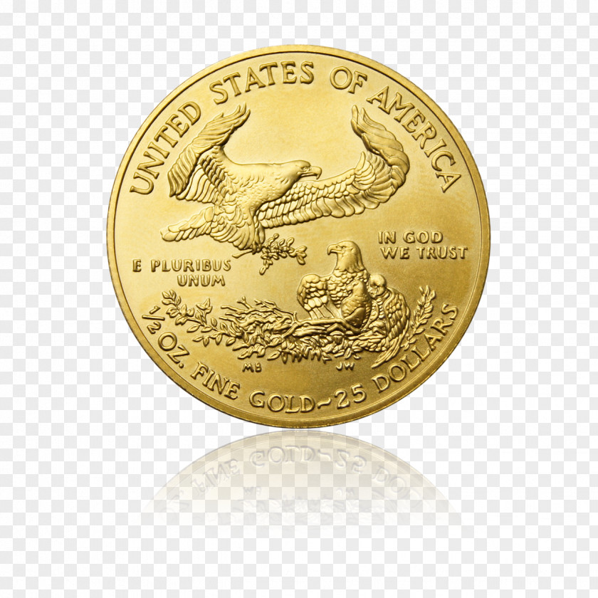 Gold Coin American Eagle Bald PNG