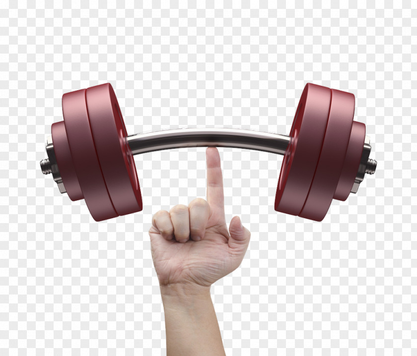 One Hand Supporting Material Picture Barbell Weight Training Exercise Equipment Fitness Centre PNG