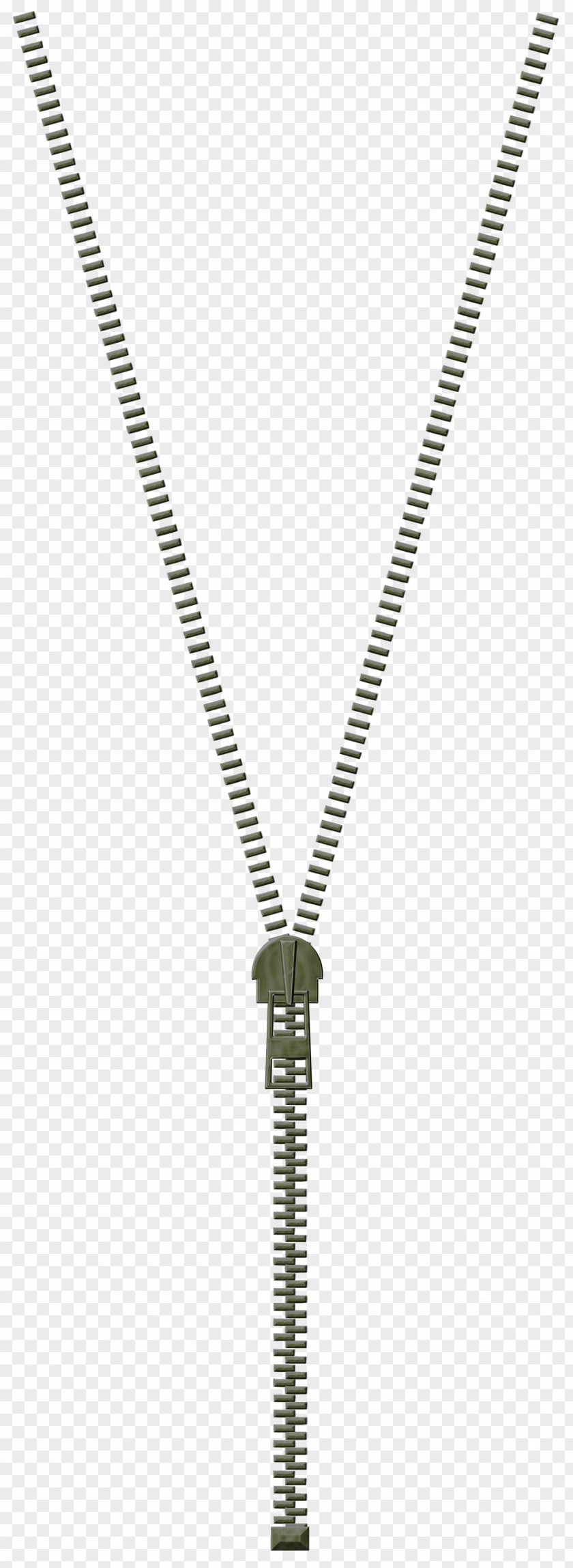Zipper Necklace Chain Pendant Metal PNG