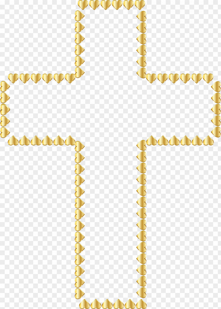 Gold Cross Symbol Clip Art PNG