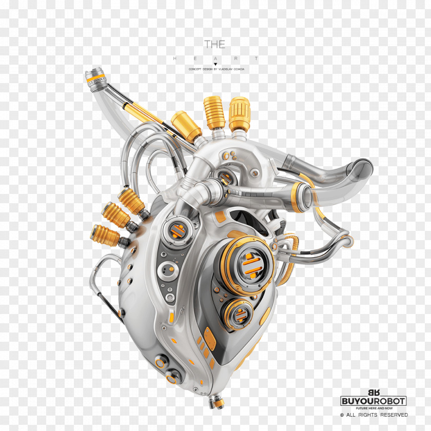 Heart Robot Wavefront .obj File Digital Art PNG