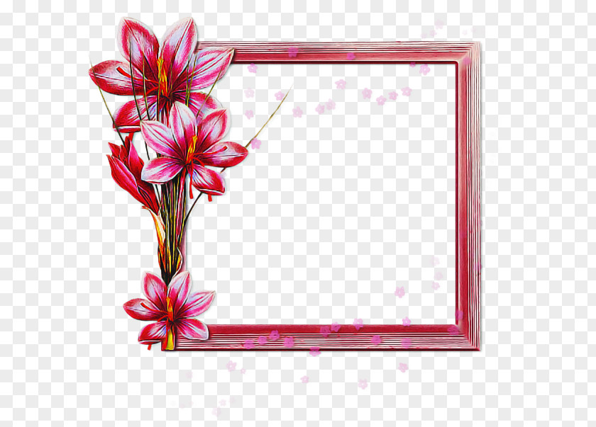 Plant Petal Pink Flower Frame PNG
