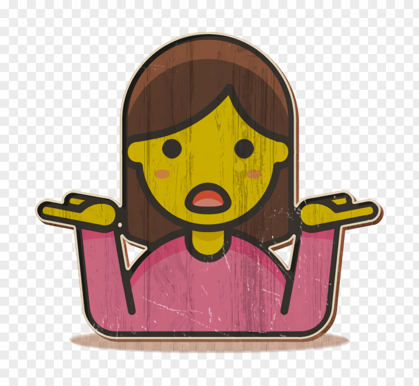 Smile Finger 1 Icon Shrugging Woman PNG
