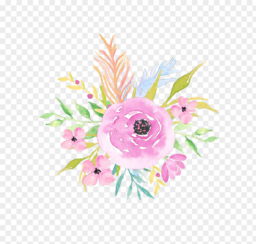 Watercolor Flowers Floral Design Painting PNG