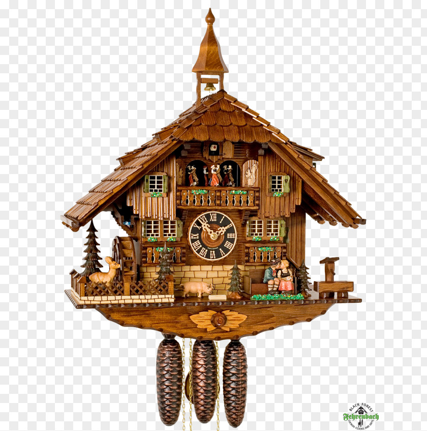 Clock Black Forest Cuckoo Movement Trumpeter PNG