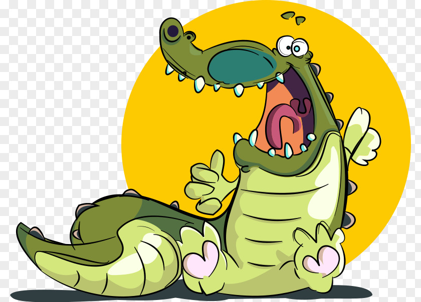 Crocodilia Crocodile Frog Cartoon PNG