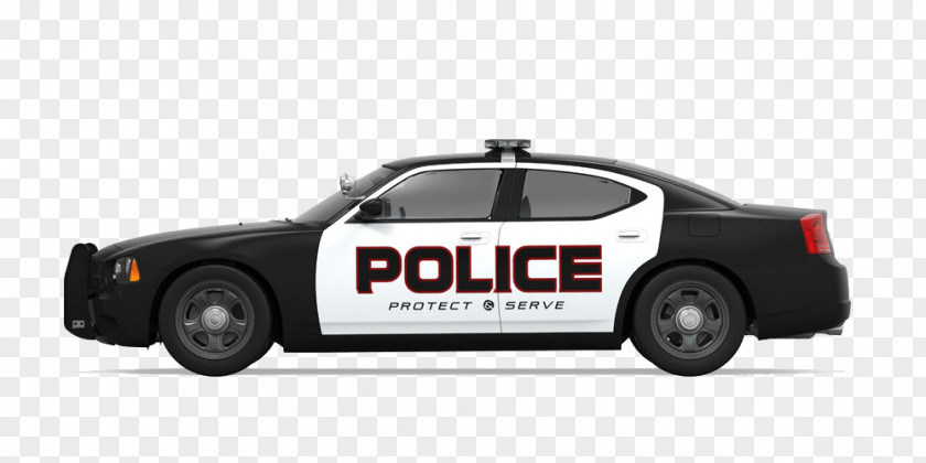Black Police Car Side Dodge Charger Officer PNG