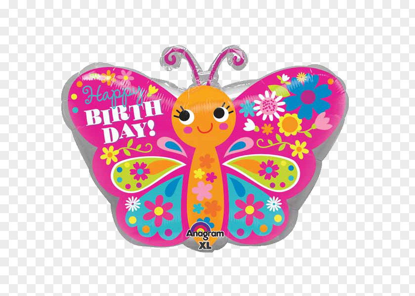 Butterfly Balloon Birthday Gift Insect PNG
